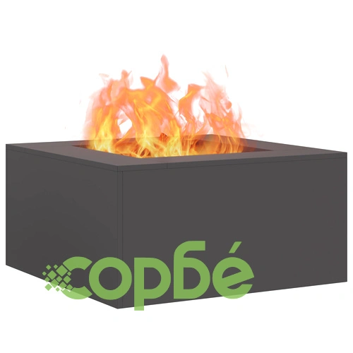 Градинско Огнище Квадратно 80x80x40 см от Черна Стомана с Матово Покритие ➤ топ цена ➤ sorbe.bg