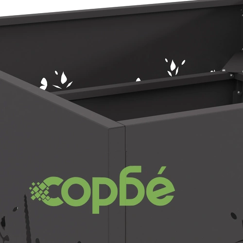 Огнище Квадратно Черно 60x60x30 см от Висококачествена Стомана за Градина ➤ топ цена ➤ sorbe.bg