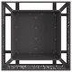 Квадратно Огнище от Стомана с Прахово Покритие - Черно, 80x80x30 см