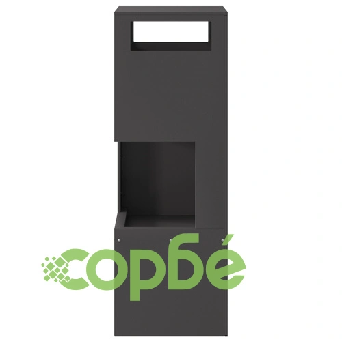 Огнище Квадратно Черно 35x35x100 см от Висококачествена Стомана за Градина и Тераса ➤ топ цена ➤ sorbe.bg