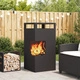 Градинско Огнище от Черна Стомана 50x50x100 см за Открито Пространство