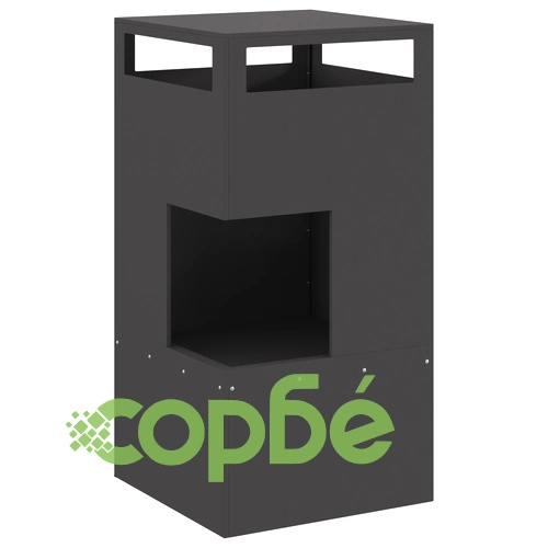 Градинско Огнище от Черна Стомана 50x50x100 см за Открито Пространство ➤ топ цена ➤ sorbe.bg