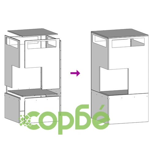 Градинско огнище от Weathering Steel 50x50x100 см - устойчиво на атмосферни влияния ➤ топ цена ➤ sorbe.bg