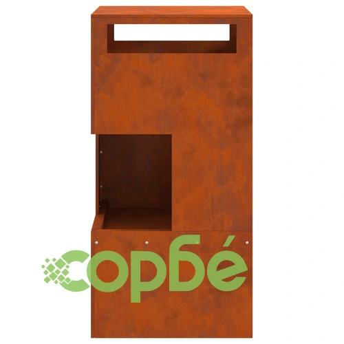 Градинско огнище от Weathering Steel 50x50x100 см - устойчиво на атмосферни влияния ➤ топ цена ➤ sorbe.bg