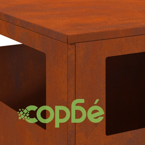 Градинско огнище от Weathering Steel 50x50x100 см - устойчиво на атмосферни влияния ➤ топ цена ➤ sorbe.bg