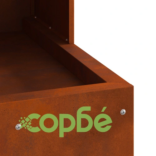 Градинско огнище от Weathering Steel 50x50x100 см - устойчиво на атмосферни влияния ➤ топ цена ➤ sorbe.bg