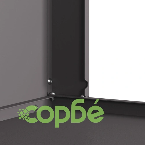 Огнище с комин от стомана, черно, 60x40x96 см, за градина и тераса ➤ топ цена ➤ sorbe.bg