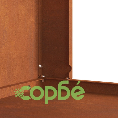 Огнище с комин от Weathering Steel, 60x40x96 см, правоъгълно, за градина и тераса ➤ топ цена ➤ sorbe.bg