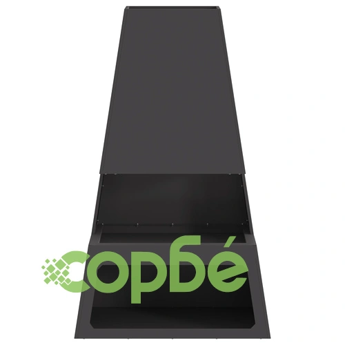 Огнище от стомана с дървено отделение - Черно, 60x35x100 см ➤ топ цена ➤ sorbe.bg