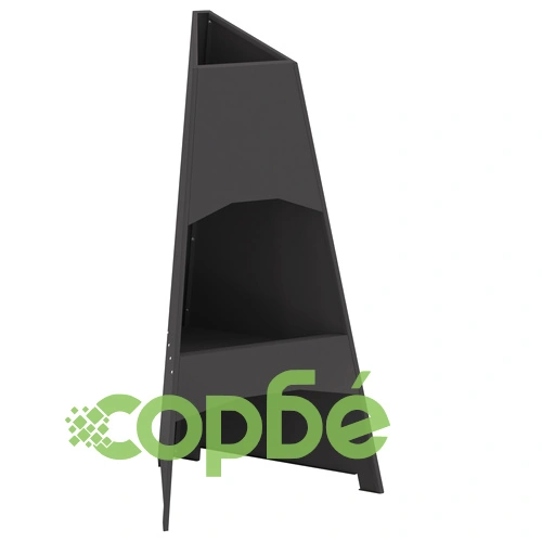 Огнище Пирамида от Стомана с Прахово Покритие - Черно, 50x45x95 см ➤ топ цена ➤ sorbe.bg