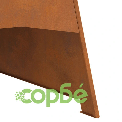 Градинско огнище Пирамида от износена стомана 50x45x95 см за открито ➤ топ цена ➤ sorbe.bg