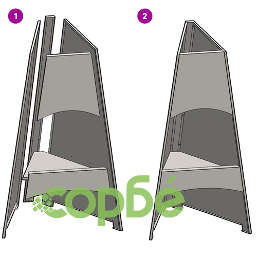 Градинско огнище Пирамида от износена стомана 50x45x95 см за открито ➤ топ цена ➤ sorbe.bg