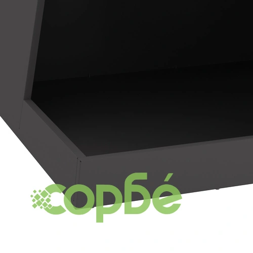 Огнище с място за дърва от стомана, черно, пирамидална форма, 50x50x100 см ➤ топ цена ➤ sorbe.bg