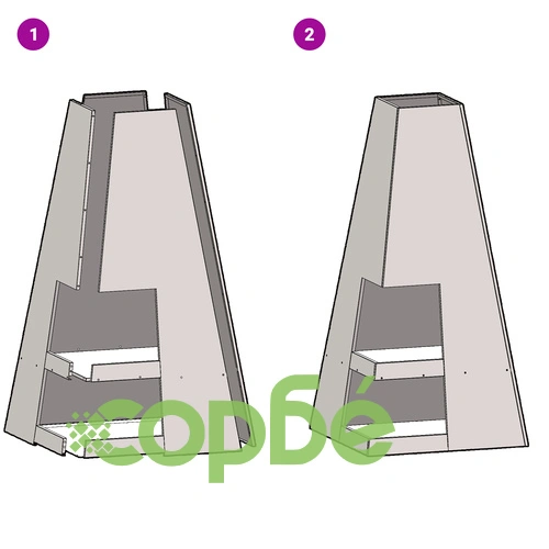 Огнище с място за дърва 50x50x100 см от weathering стомана - градинска камина с конусовидна форма ➤ топ цена ➤ sorbe.bg