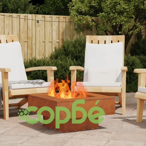 Квадратно Огнище от Weathering Steel 60x60x30 см за Градина и Тераса ➤ топ цена ➤ sorbe.bg