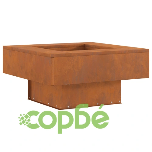 Квадратно Огнище от Weathering Steel 60x60x30 см за Градина и Тераса ➤ топ цена ➤ sorbe.bg