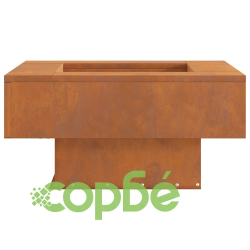 Квадратно Огнище от Weathering Steel 60x60x30 см за Градина и Тераса ➤ топ цена ➤ sorbe.bg