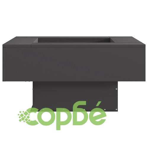 Квадратно огнище за градина 80x80x40 см от черна стомана за открито ➤ топ цена ➤ sorbe.bg