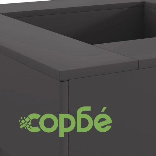 Квадратно огнище за градина 80x80x40 см от черна стомана за открито ➤ топ цена ➤ sorbe.bg