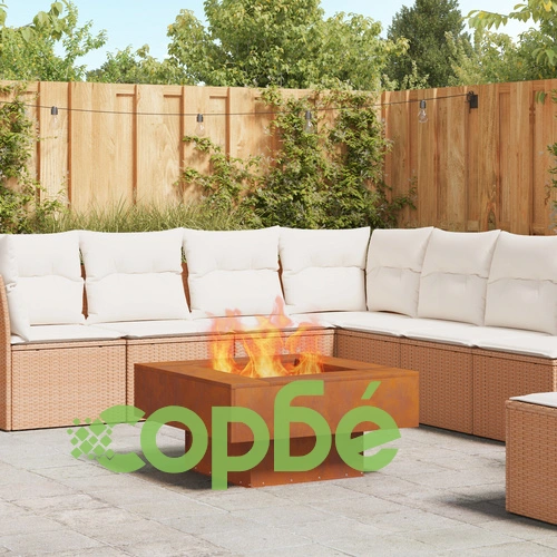 Квадратно огнище за градина 80x80x40 см от висококачествена стомана ➤ топ цена ➤ sorbe.bg