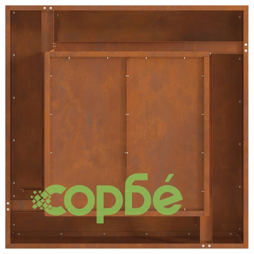 Квадратно огнище за градина 80x80x40 см от висококачествена стомана ➤ топ цена ➤ sorbe.bg