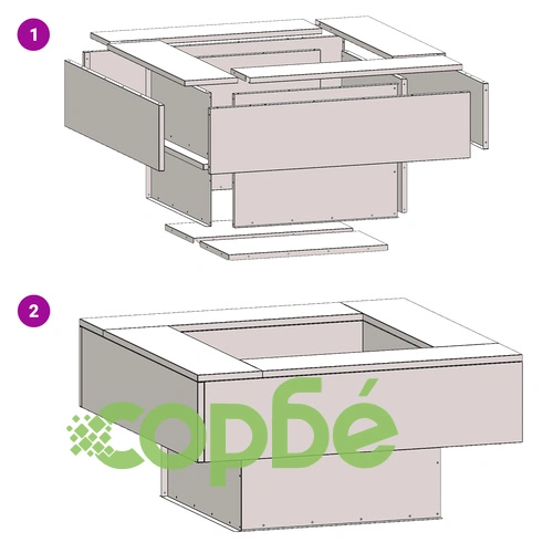 Квадратно огнище за градина 80x80x40 см от висококачествена стомана ➤ топ цена ➤ sorbe.bg