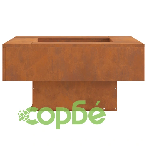 Квадратно огнище за градина 80x80x40 см от висококачествена стомана ➤ топ цена ➤ sorbe.bg