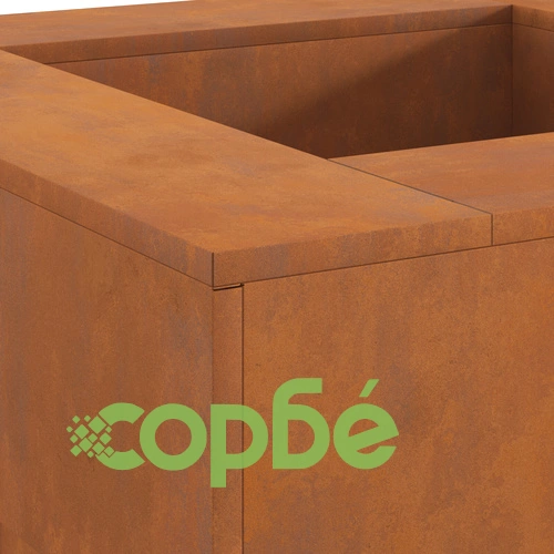 Квадратно огнище за градина 80x80x40 см от висококачествена стомана ➤ топ цена ➤ sorbe.bg