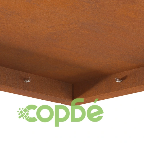 Квадратно огнище за градина 80x80x40 см от висококачествена стомана ➤ топ цена ➤ sorbe.bg