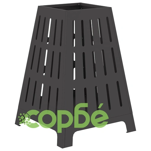 Огнище за градина Черно 50 x 50 x 70 см, Патинирана стомана ➤ топ цена ➤ sorbe.bg