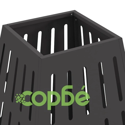 Огнище за градина Черно 50 x 50 x 70 см, Патинирана стомана ➤ топ цена ➤ sorbe.bg