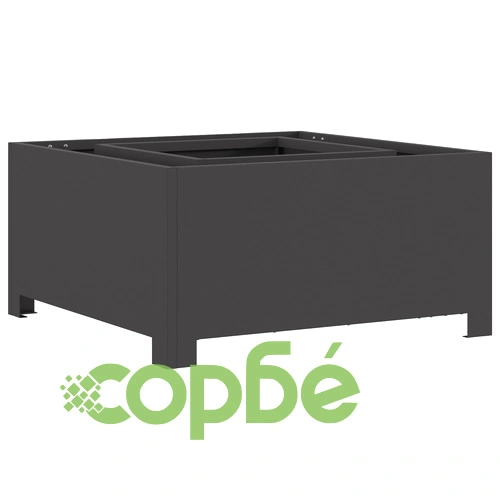 Огнище за Градина Квадратно Черно 60x60x30 см от Стомана с Матово Покритие ➤ топ цена ➤ sorbe.bg