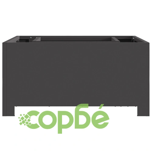 Огнище за Градина Квадратно Черно 60x60x30 см от Стомана с Матово Покритие ➤ топ цена ➤ sorbe.bg