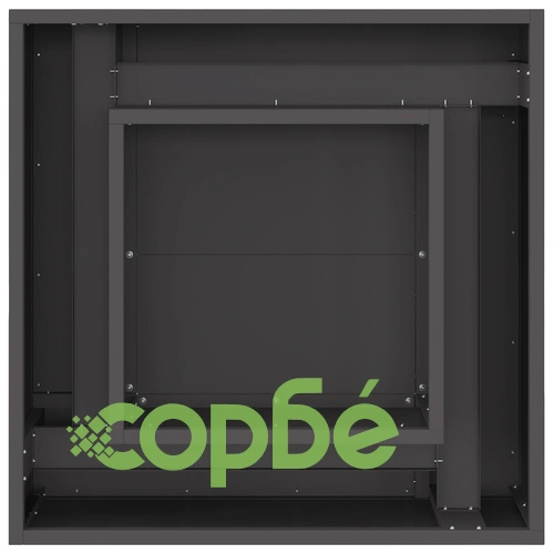 Огнище за Градина Квадратно Черно 60x60x30 см от Стомана с Матово Покритие ➤ топ цена ➤ sorbe.bg