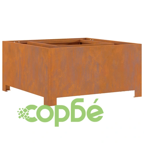 Квадратно Огнище за Градина от Стомана 60x60x30 см за Открито ➤ топ цена ➤ sorbe.bg