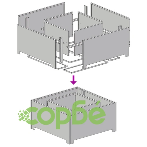 Квадратно Огнище от Обработена Стомана 80x80x40 см за Градина и Тераса ➤ топ цена ➤ sorbe.bg