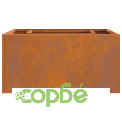 Квадратно Огнище от Обработена Стомана 80x80x40 см за Градина и Тераса ➤ топ цена ➤ sorbe.bg