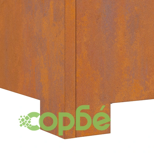 Квадратно Огнище от Обработена Стомана 80x80x40 см за Градина и Тераса ➤ топ цена ➤ sorbe.bg