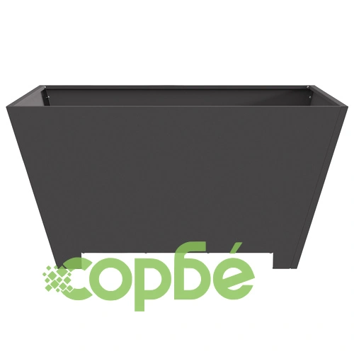 Квадратно Огнище за Градина от Стомана с Прахово Покритие 80x80x40 см Черно ➤ топ цена ➤ sorbe.bg