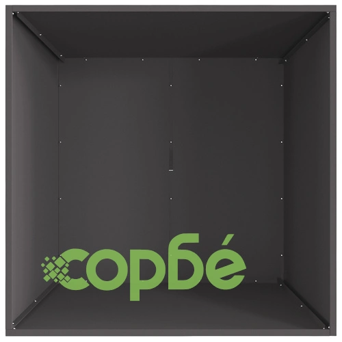 Квадратно Огнище за Градина от Стомана с Прахово Покритие 80x80x40 см Черно ➤ топ цена ➤ sorbe.bg