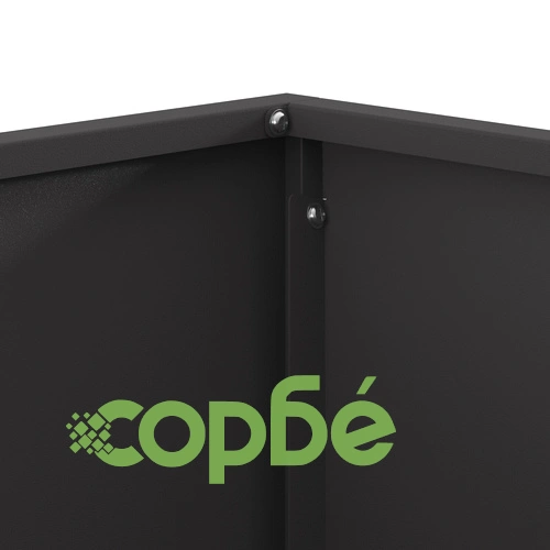 Квадратно Огнище за Градина от Стомана с Прахово Покритие 80x80x40 см Черно ➤ топ цена ➤ sorbe.bg