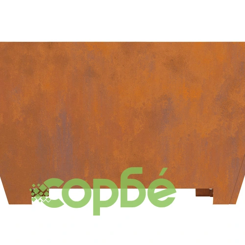 Огнище за градина квадратно 80x80x40 см от атмосферна стомана за открито ➤ топ цена ➤ sorbe.bg