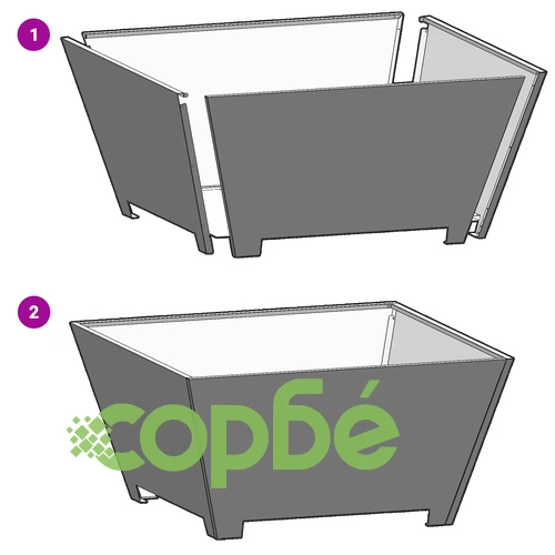 Огнище за градина квадратно 80x80x40 см от атмосферна стомана за открито ➤ топ цена ➤ sorbe.bg