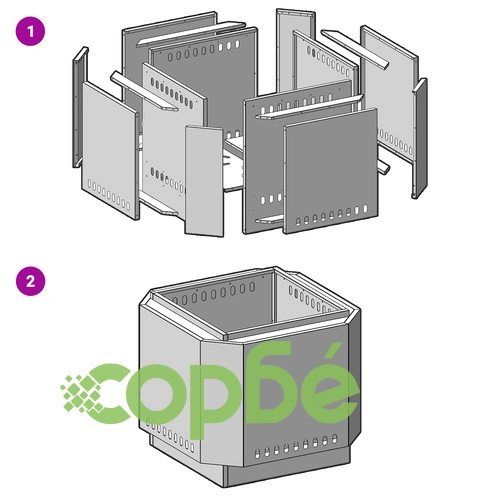 Бездимно Огнище за Градина от Стомана - Черно, Квадратно 58x58x51 см ➤ топ цена ➤ sorbe.bg