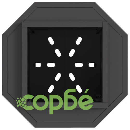 Бездимно огнище от стомана с шестоъгълна форма, черно, 38x38x51 см, за градина и тераса ➤ топ цена ➤ sorbe.bg