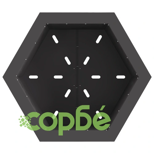 Шестоъгълно Бездимно Огнище от Стомана - Черно 58x58x51 см ➤ топ цена ➤ sorbe.bg