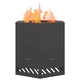 Бездимно огнище с шестоъгълна форма - черно, 48x48x51 см, от стомана