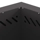 Бездимно огнище с шестоъгълна форма - черно, 48x48x51 см, от стомана