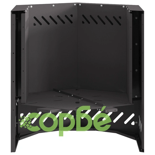 Бездимно огнище с шестоъгълна форма - черно, 48x48x51 см, от стомана ➤ топ цена ➤ sorbe.bg