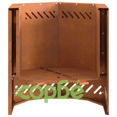 Бездимно Огнище Шестоъгълно 48x48x51 см от Корутирана Стомана за Градина ➤ топ цена ➤ sorbe.bg